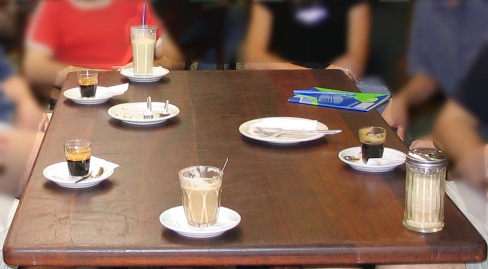 Centre members enjoying their beverages